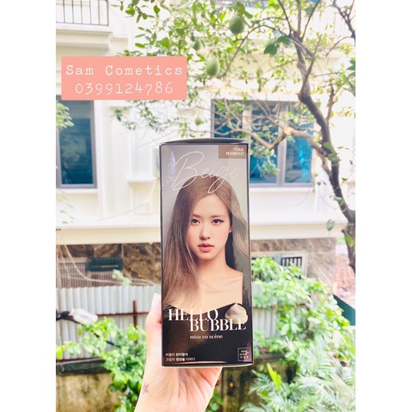 Thuốc Nhuộm Tóc Dạng Bọt Hello Bubble BlackPink màu 10AB Nâu Vàng Khói Mẫu Mới 2022