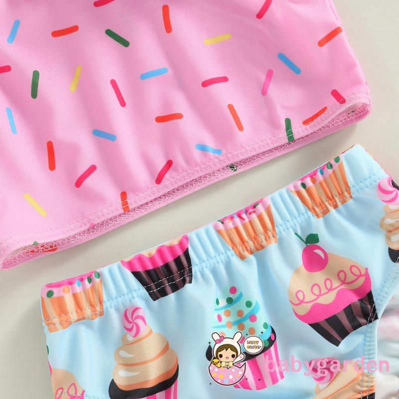 Bộ Đồ Bơi 2 Mảnh Áo + Quần Short Chấm Bi Dành Cho Bé Gái 6 Tháng 3 Tuổi