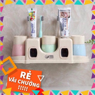 Bộ nhả kem đánh răng lúa mạch 3 cốc hungtong tuanhung2019