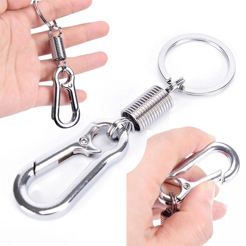 Móc Chìa Khóa Bằng Hợp Kim Nhôm Mạnh Mẽ Đơn Giản Vintage Chất Lượng Cao Chống Thất Lạc / Móc Khóa Bằng Bạc Cổ Điển Dùng Khi