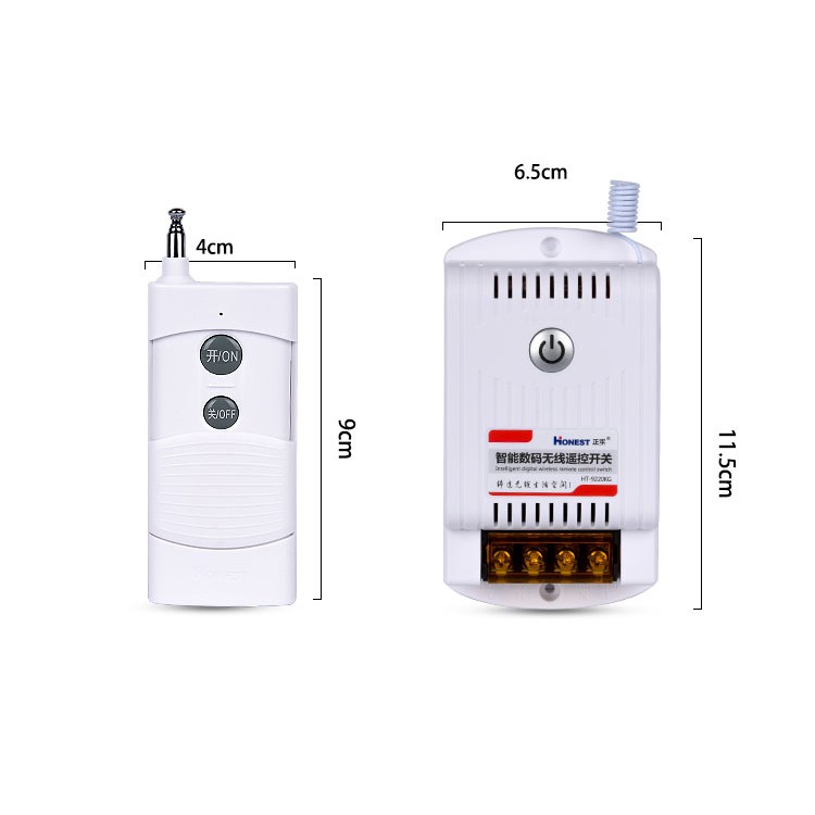 CÓ HỌC LỆNH) Công tắc điều khiển từ xa 1km 220V Honest HT9220KG,HT-6220ZRD dùng cho máy bơm