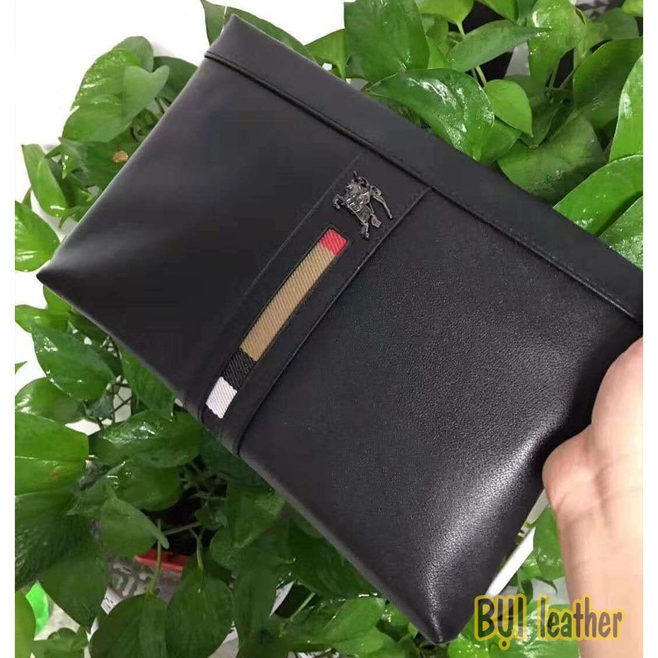 【Giao hàng nhanh chóng】 Ví cầm tay nam da bò cao cấp M108- Clutch nam da thật- BH 24tháng-đầy đủ hộp (CÓ VIDE