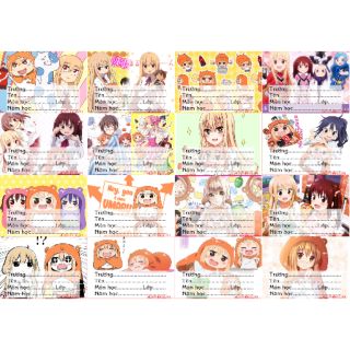 Nhãn vở anime umaru 1 xấp gồm 16 nhãn hình khác nhau