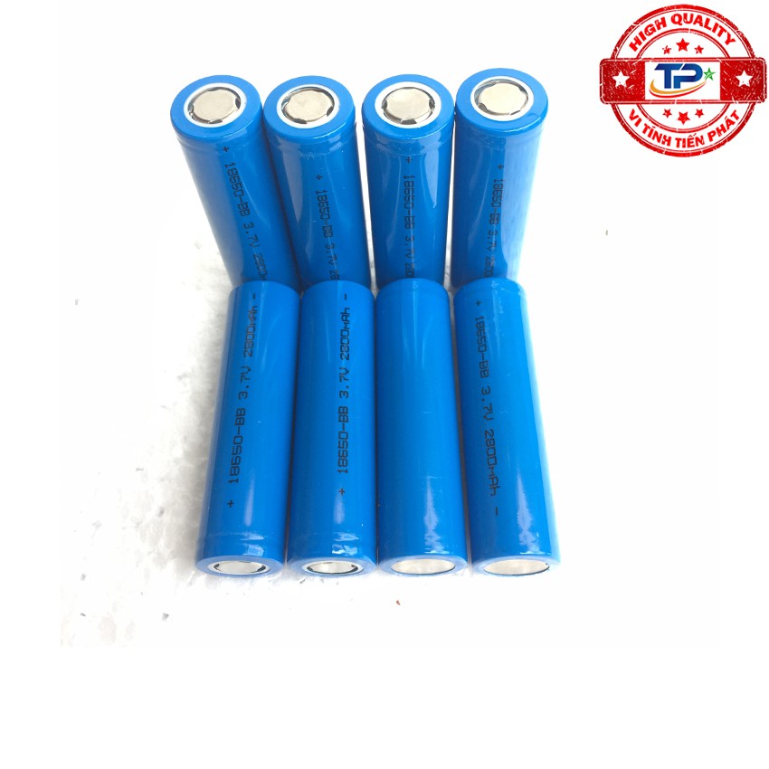 Bộ 1 pin sạc 18650 3.7V 2800mAh dùng cho đèn sạc, quạt sạc, đèn pin, đồ chơi điện tử, loa, sạc dự phòng ... đầu bằng