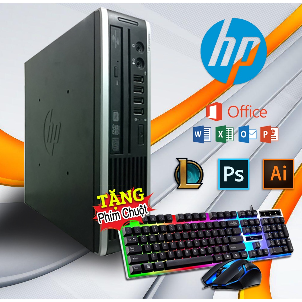 Máy Bộ HP Compaq Elite 8300 i3 3220/Ram 4GB/SSD 128GB Ultra Slim Desktop