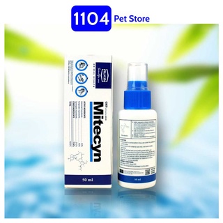 Chai xịt ve rận chó mèo MITECYN 50ml - Chính hãng Alkin do Kỳ Nam phân phối