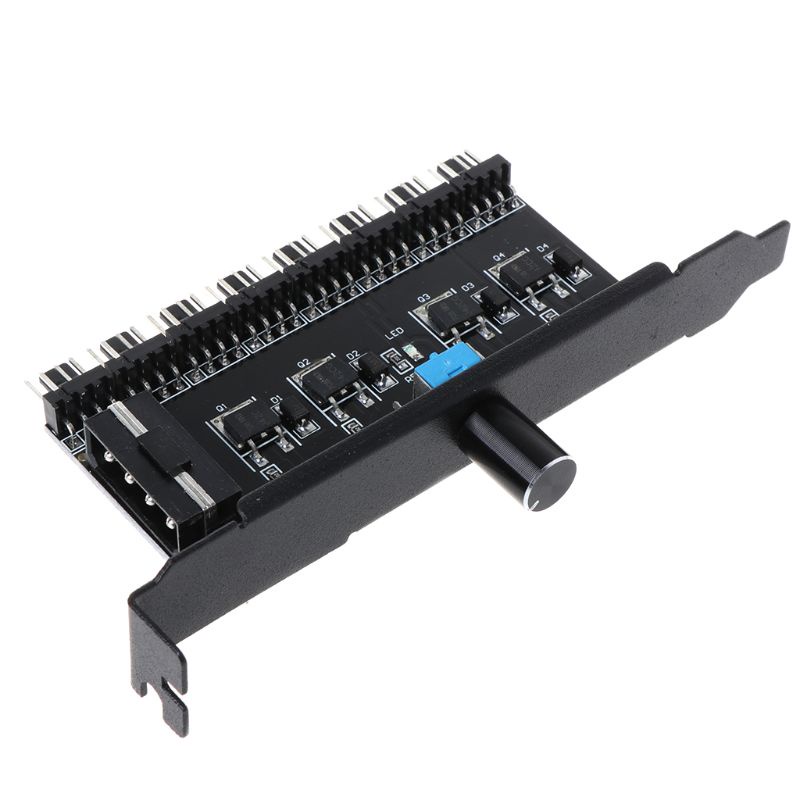 Bộ Điều Khiển Tốc Độ Quạt Tản Nhiệt 8 Kênh Dành Cho CPU Case HDD VGA PWM PCI 12V 4Pin F