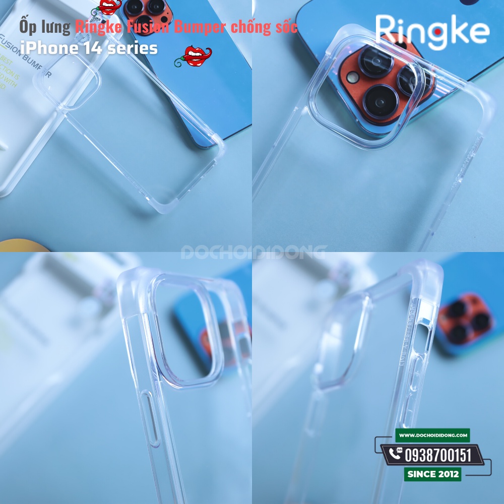 [Tặng skin ngẫu nhiên] Ốp Lưng IPhone 14 Pro Max ( 14 , 14 Plus, 14 Pro ) Ringke Fusion Bumper Chống Sốc Hàn Quốc