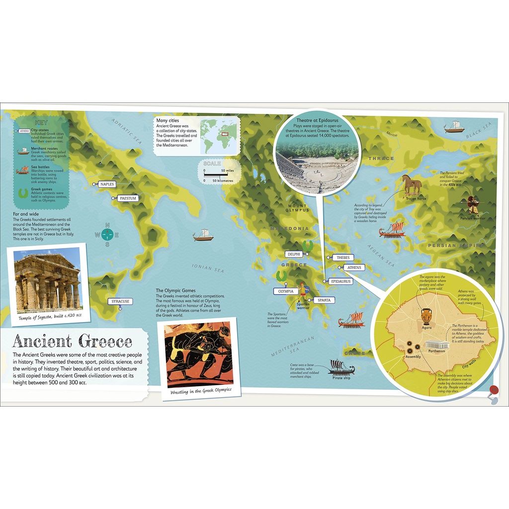 Childrens Illustrated History Atlas (8-12 TUỔI) - Á Châu Books