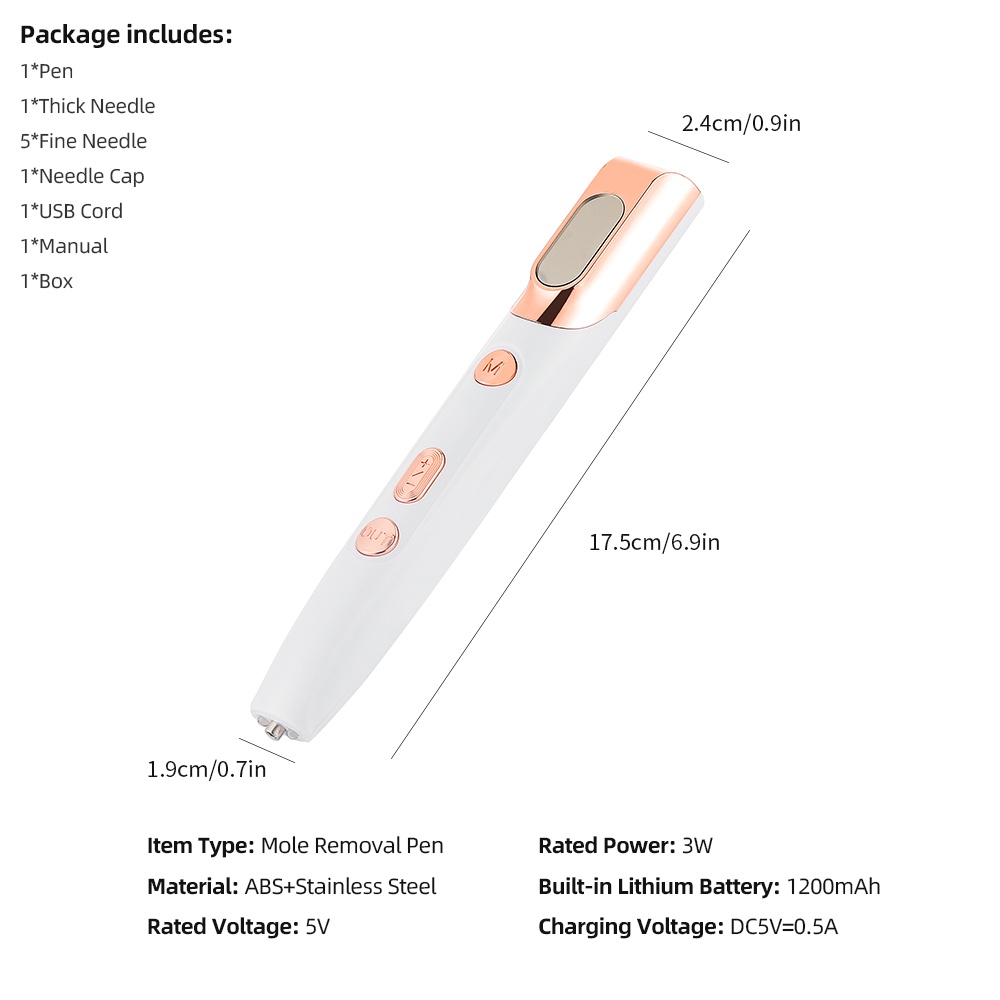 Bút Xóa Nốt Ruồi/Hình Xăm/Tàn Nhang 9 Cấp Độ Bằng Chất Liệu Pha Lê Dạng Lỏng Màu Đen