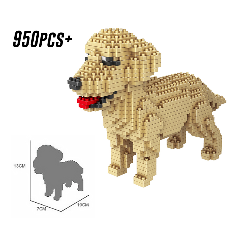 đồ chơi trẻ em Lego Xếp Hình Chó Husky Schnauzer Cho Bé