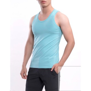 Áo ba lỗ nam Aristino ATT008S7 xanh biển giảm giá