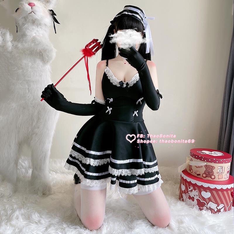 Set LOLITA Cực Xinh Cao Cấp. SHIP HOẢ TỐC TPHCM. Đồ Ngủ Cosplay Sexy. ThaoBonita T012