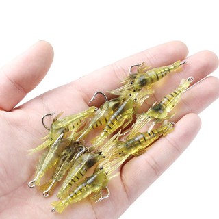 1 mồi tôm giả câu cá mềm 4cm / 1.4g