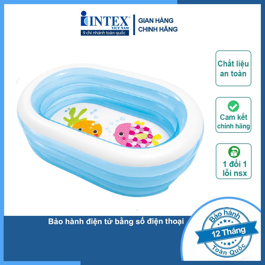 Bể bơi phao gia đình nhỏ đủ cỡ chính hãng INTEX, Bảo hành 12 tháng