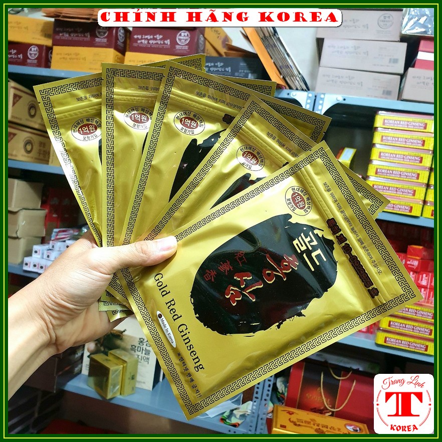 Cao dán hồng sâm hàn quốc Gold red ginseng đặc biệt, gói 20 miếng - tranglinh