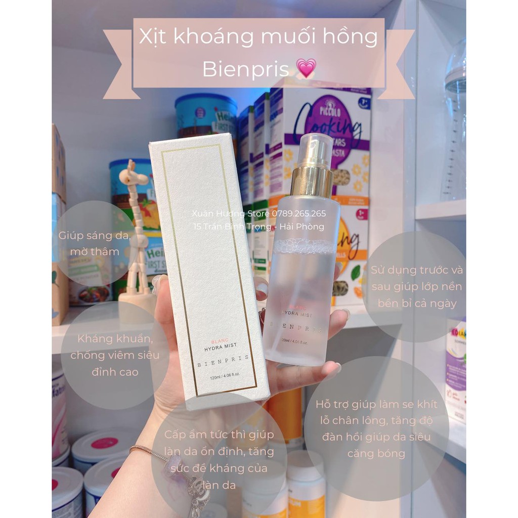 Xịt khoáng muối hồng Bienpris 120ml