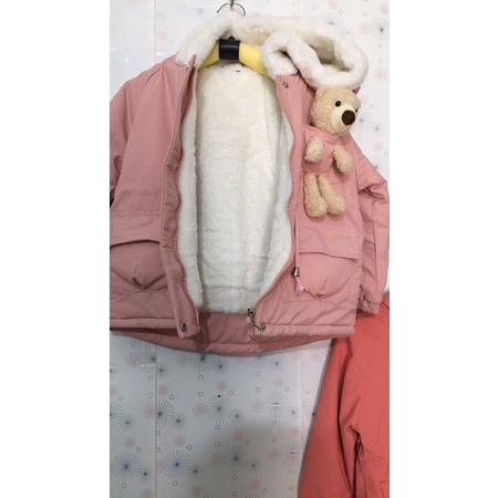 Áo parka trầm bông cho bé gái từ 25-32kg