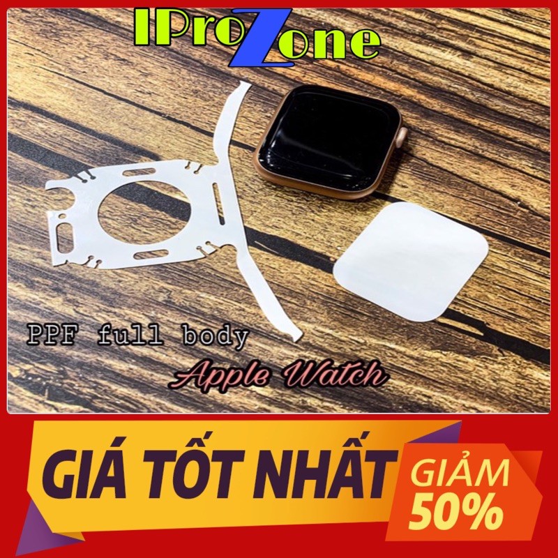 Dán PPF Apple Watch Series 1/2/3/4/5/6/7/SE Full mặt và body 360 dễ dán