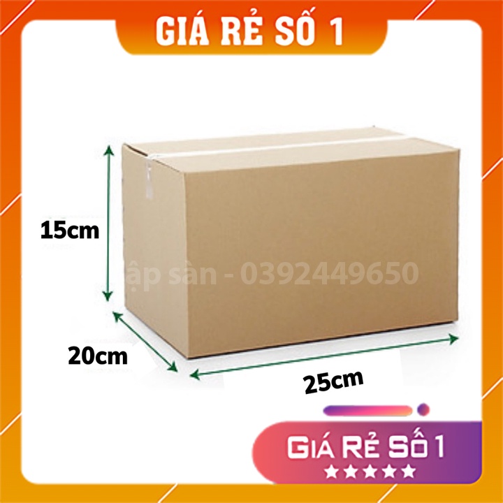 hộp carton size 25x20x15cm để đóng gói hàng