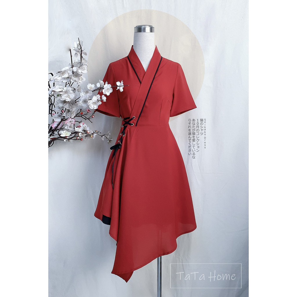 Seikaku Dress - Đầm Yukata Vạt Chéo Thắt Dây | BigBuy360 - bigbuy360.vn