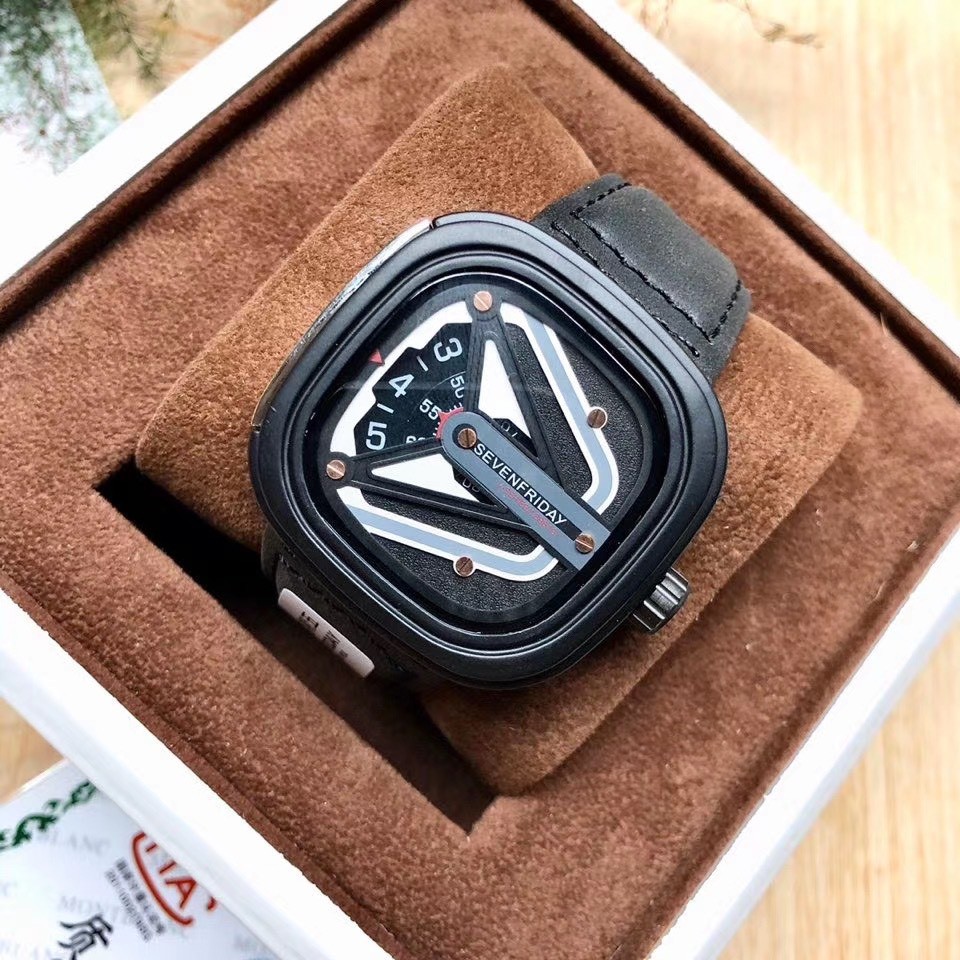 FreeShip Đồng Hồ 7Seven  Nam Máy Pin, Mặt Vuông Thép Không Gỉ, Dây Da Cao Cấp Sang Trọng - Lịch Lãm | BigBuy360 - bigbuy360.vn