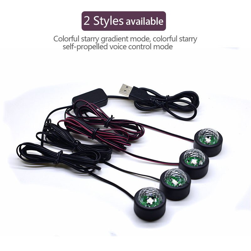 SEAMETAL Dây đèn LED USB mini dùng trang trí nội thất xe hơi