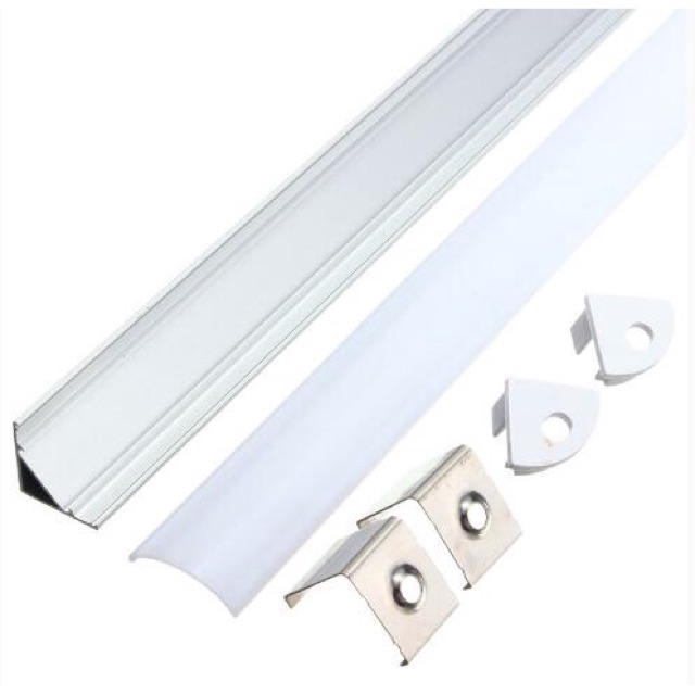 BỘ NHÔM ĐỊNH HÌNH DÙNG CHO ĐÈN LED DÀI 1 MÉT