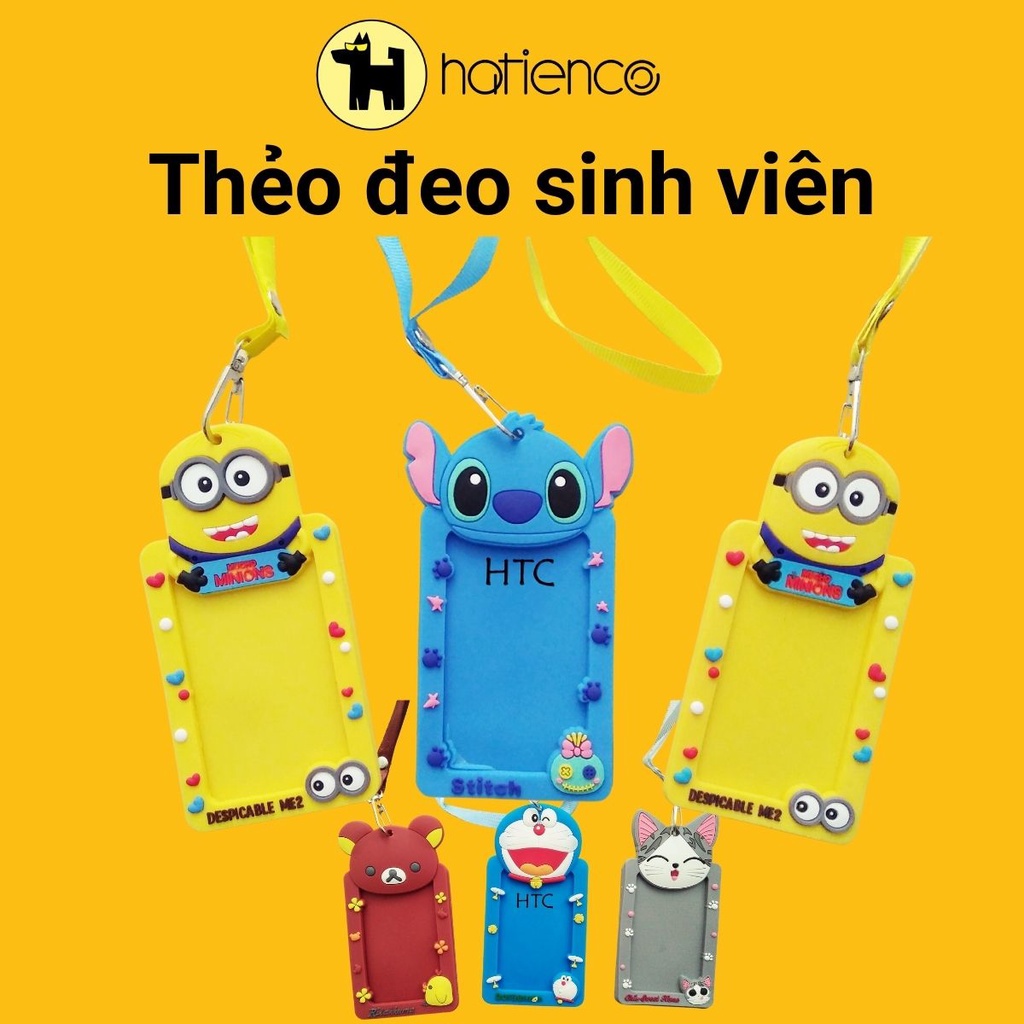 Thẻ đeo sinh viên silicon dễ thương, giá rẻ