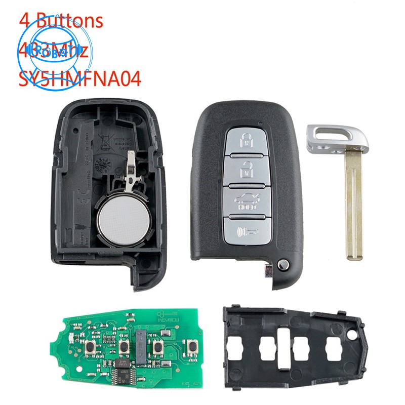 Car Smart Remote Key 4 Buttons Fit For Hyundai Kia 433Mhz Sy5Hmfna04