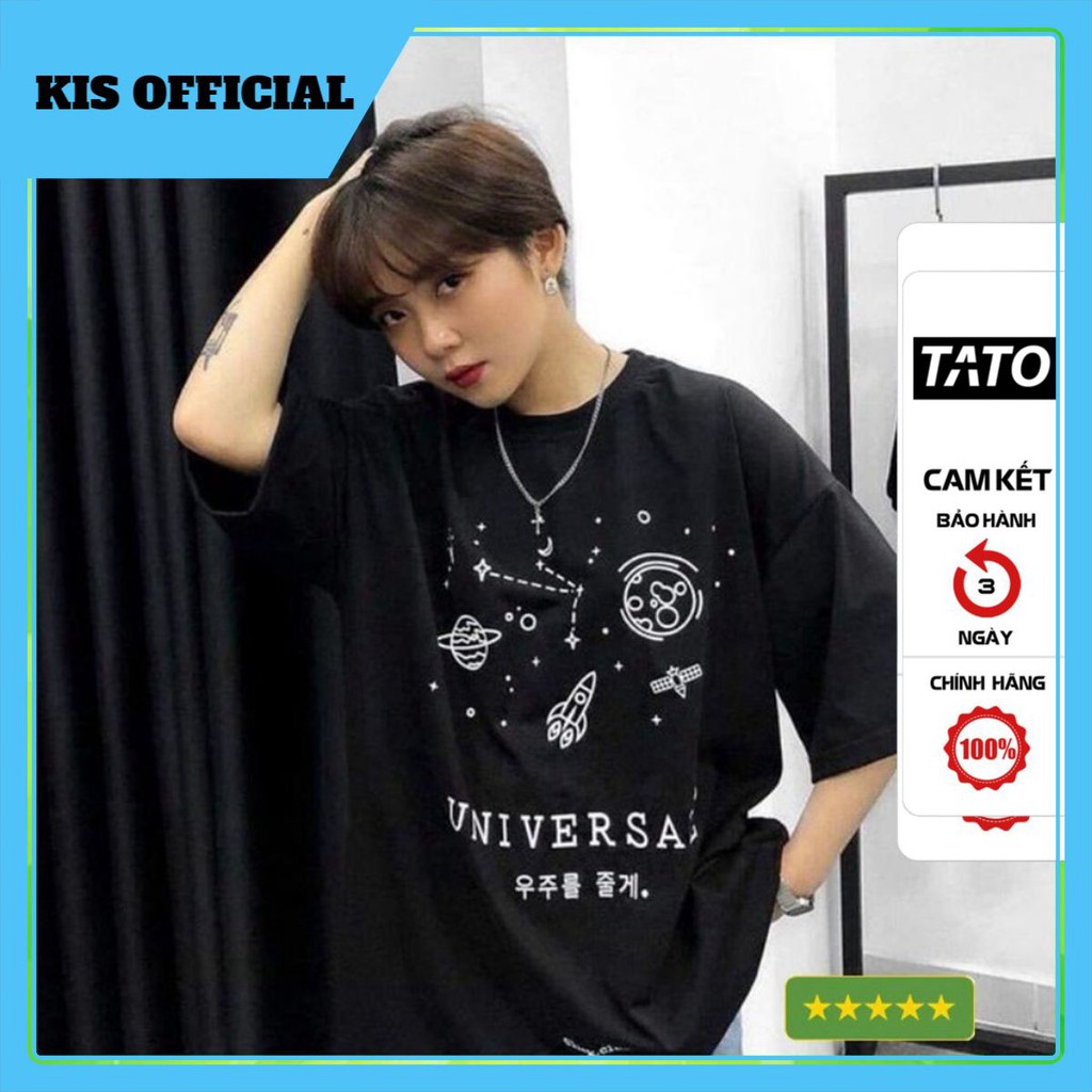 Áo Thun Tay Lỡ Unisex Freesize UNIVERSAL click.clubb Form Rộng Thời Trang Phong Cách Hàn Quốc [KIS OFFICIAL]