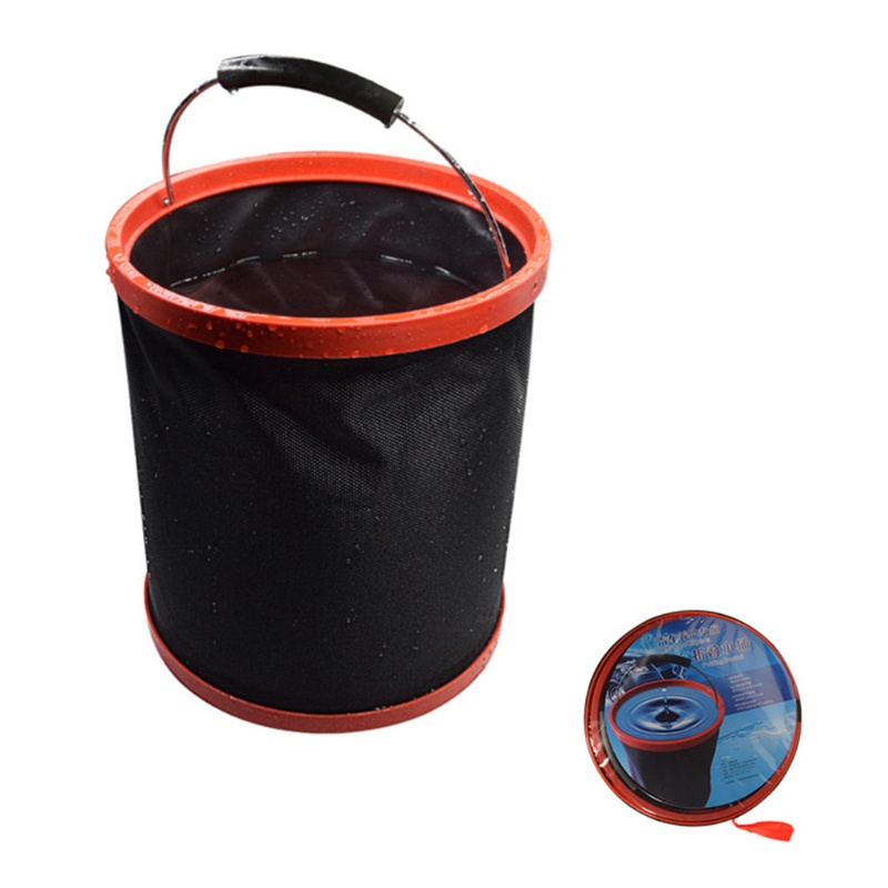 Xô Đựng Nước Rửa Xe Có Nắp Đậy Dung Tích 12L Có Thể Gấp Gọn Chống Mài Mòn Đa Năng Tiện Dụng