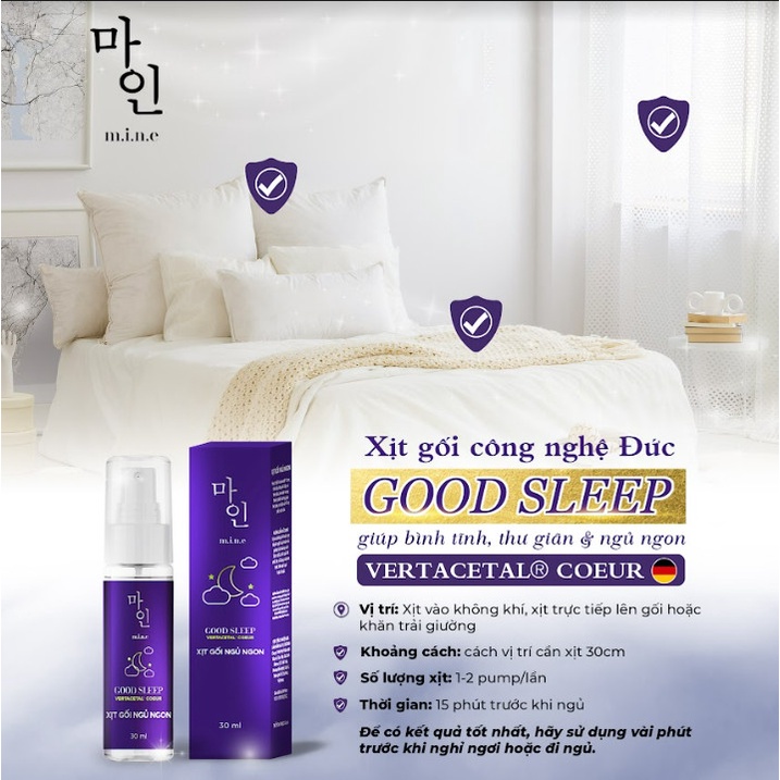 Xịt gối ngủ ngon Mine Good Sleep