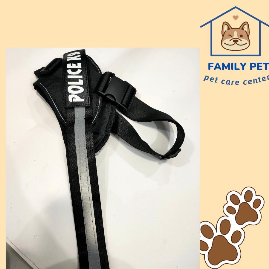 Combo dây dắt cường lực ,đai lưng police k9 cho chó