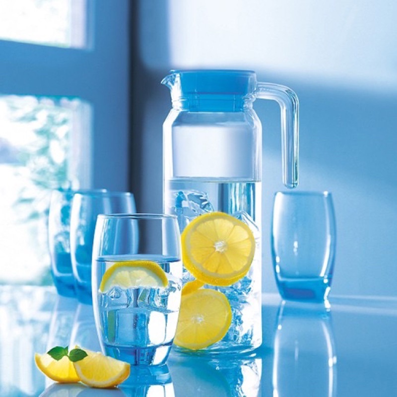 BỘ BÌNH LY TT LUMINARC ROTTERDAM ICE BLUE 5 MÓN - J1799
