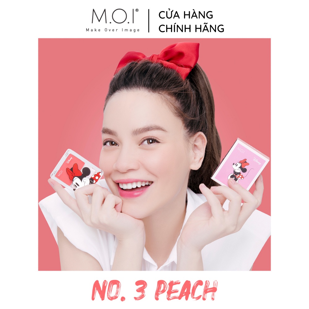 [TẶNG SON DƯỠNG &amp; TÚI MICKEY] Phấn má hồng M.O.I Cosmetics Glowing Cheeks hạt siêu mịn, bám màu và kiềm dầu 50g