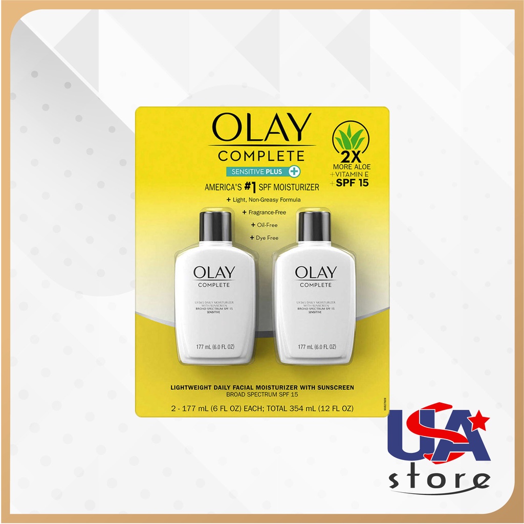 Dưỡng ẩm Olay Complete Sensitive Plus Moisturizer SPF 15 - 2 x 177ml