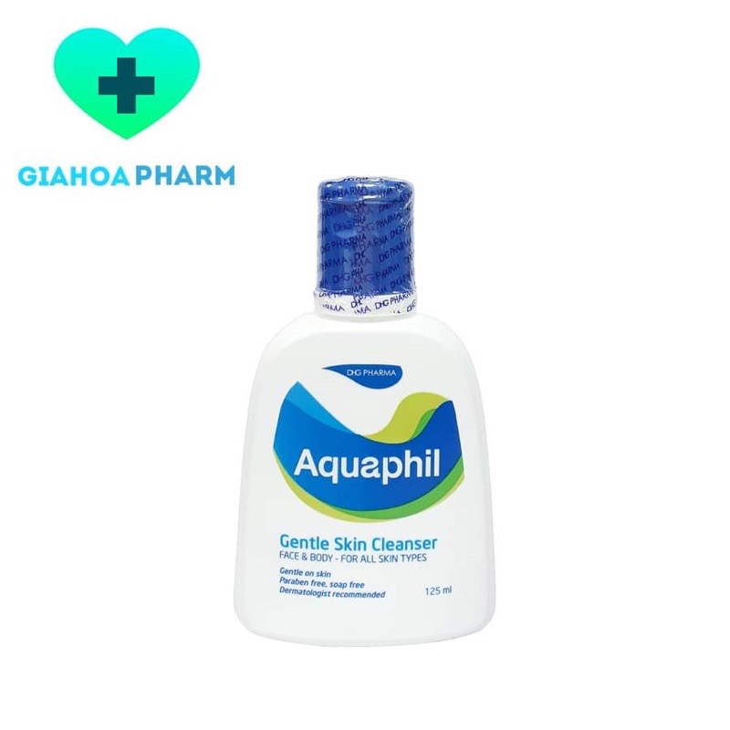 Sữa rửa mặt và toàn thân Aquaphil (Dược Hậu Giang - DHG Pharma) 125ml - An toàn cho da nhạy cảm, tắm bé, phụ nữ sau sinh