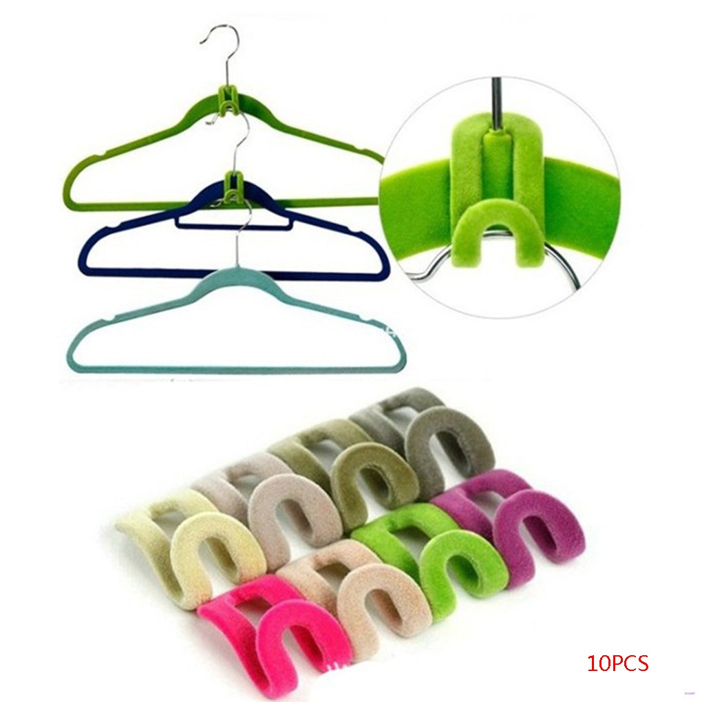 Set 10 Phụ Kiện Nối Móc Treo Quần Áo