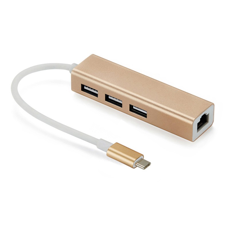 Bộ Chia Mạng Ethernet Hub Usb Type C Rj45 100m