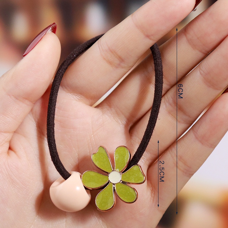 Dây Buộc Tóc Cao Su Co Giãn Hình Hoa Giọt Nước Đơn Giản Cho Nữ