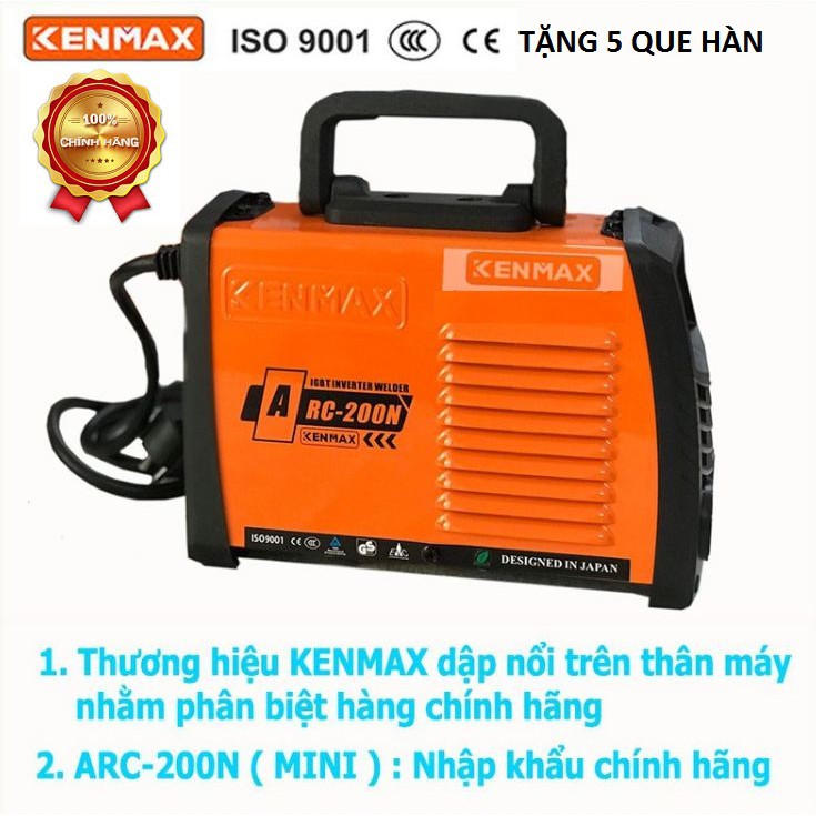 Máy Hàn Điện Tử Mini inverter KENMAX ARC-200F Và KENMAX ARC-200N Đầy Đủ Phụ Kiện Tặng 5 Que Hàn 2020