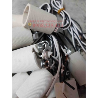 Đui đèn sứ chống cháy E14 (gắn đèn trang trí)/E27 (Đui kín nước)