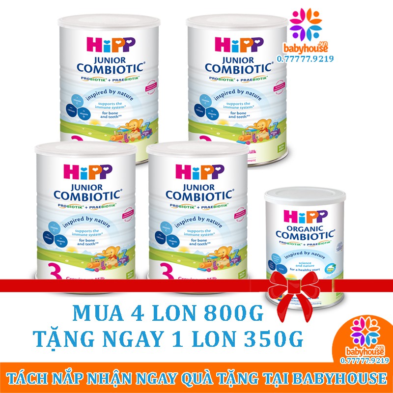 COMBO Sữa HiPP Combiotic SỐ 3 800G | MẪU MỚI NHẤT