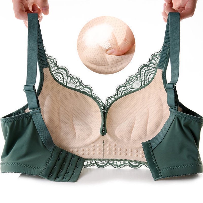 Áo lót ren AOWEINISI không gọng có mút nâng ngực thoáng khí quyến rũ dành cho nữ