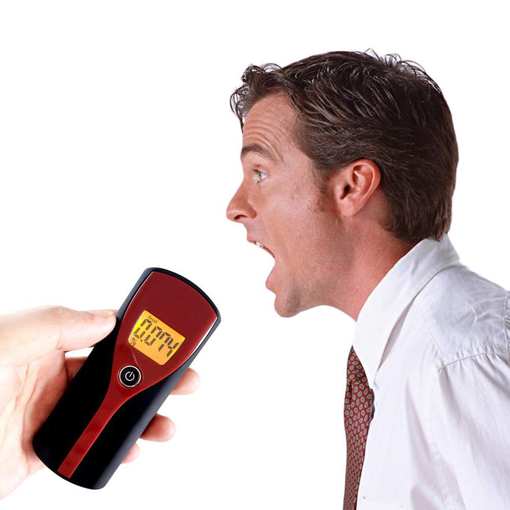 【Máy đo nồng độ cồn trong hơi thở  】Digital LCD Breath Alcohol Breathalyzer Analyser Tester Test Detector Keychain