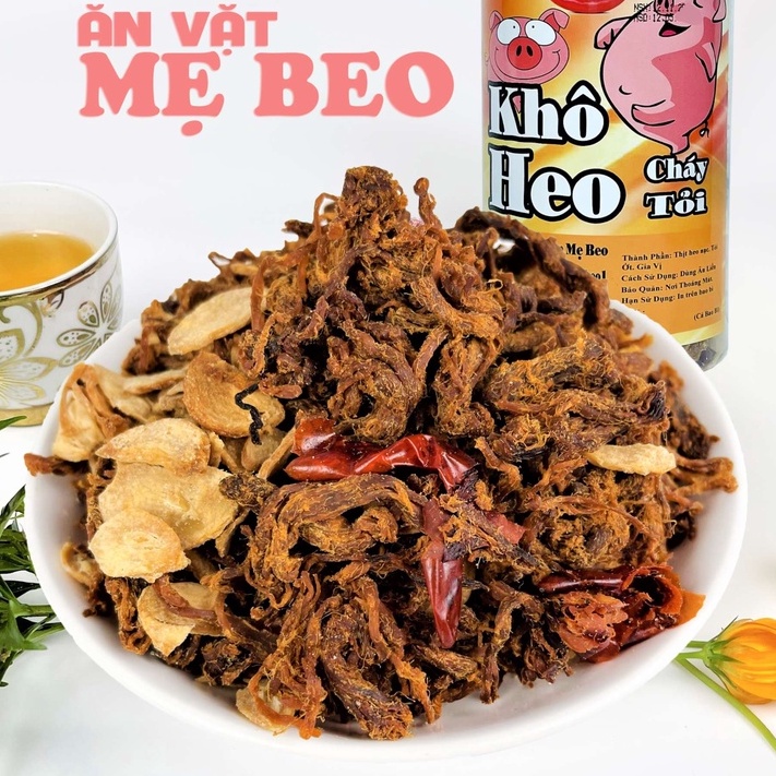 300Gr Khô Heo Cháy Tỏi Ăn Vặt Shop Mẹ Beo Cực Ngon