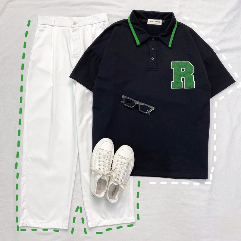 Áo Thun POLO RAIN Oversize Vải Tici Da Cá Form Rộng Unisex - Yowol SG