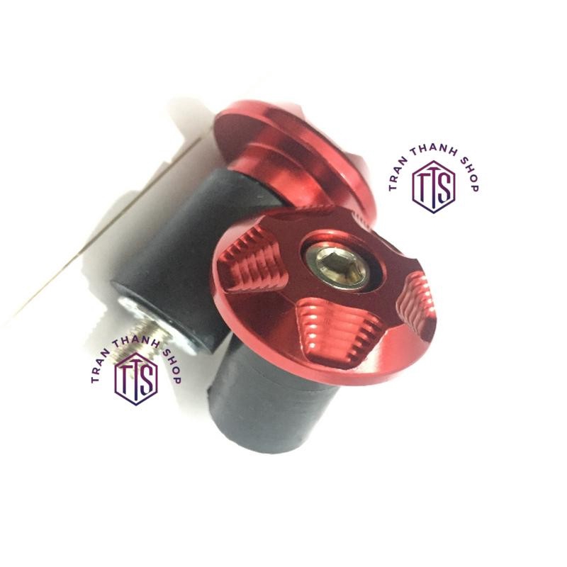 Gù tay lái xe máy NHÔM CNC - TTS02 ( Đỏ ánh kim )