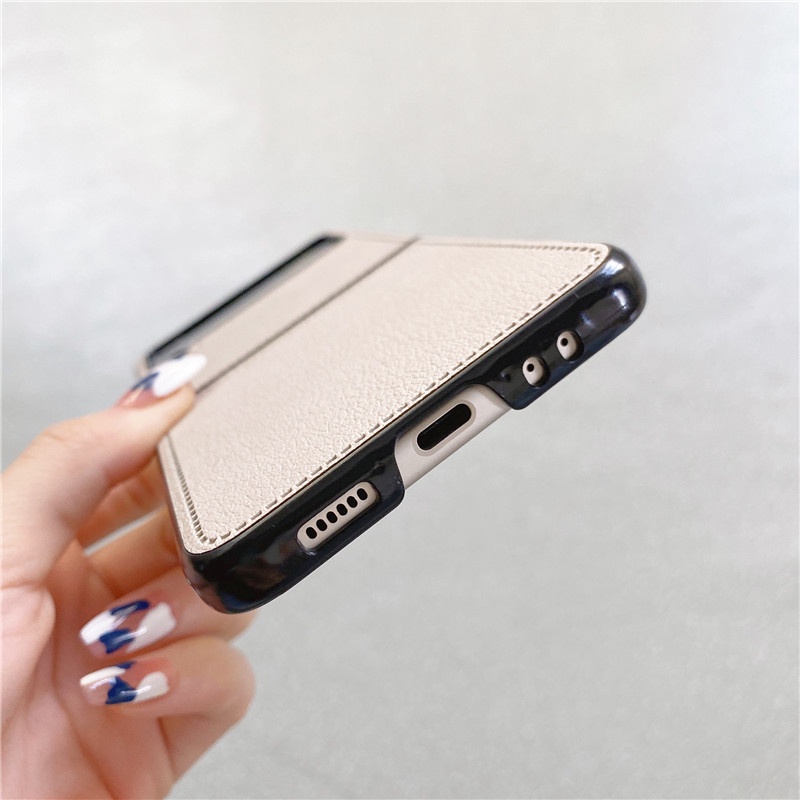 Ốp Điện Thoại Da pu Chống Sốc Cho samsung galaxy z flip 5 4 3 2 1 samsung galaxy z flip3 5g